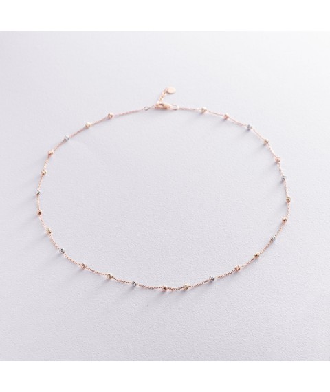 Gold necklace "Balls" count01616 Onix 40