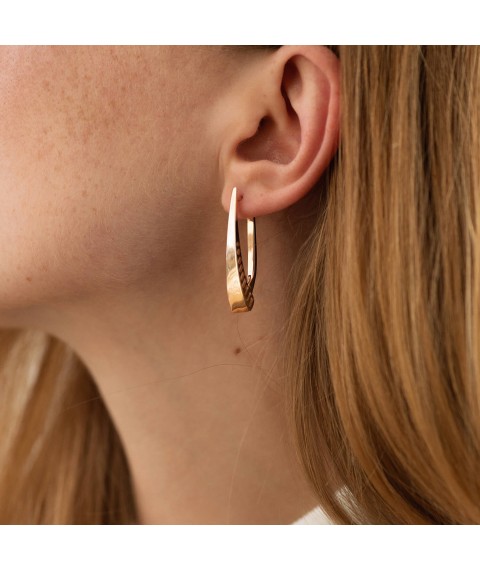 Gold earrings s04273 Onyx