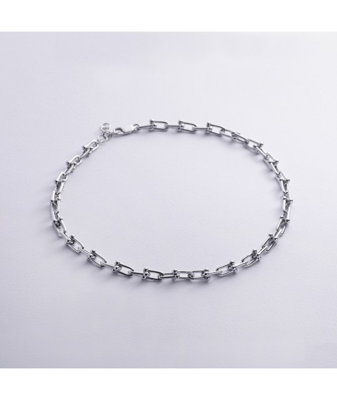 Silver necklace "Fantasy" 181103 Onyx 40