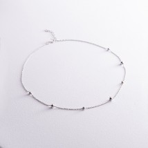 Necklace "Balls" in white gold count02226 Onix 40