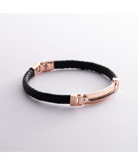 Rubber bracelet with cubic zirconia b03983 Onix 21