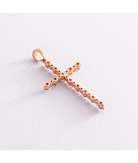 Gold cross with diamonds pb0022he Onyx