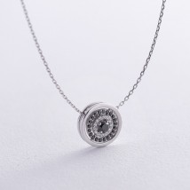 Necklace with diamonds (white gold) 722291121 Onyx 45