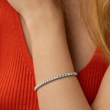 Tennis bracelet in white gold with white diamonds 518781501 Onyx 17.5