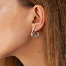 Earrings "Ember" in white gold s08766 Onyx