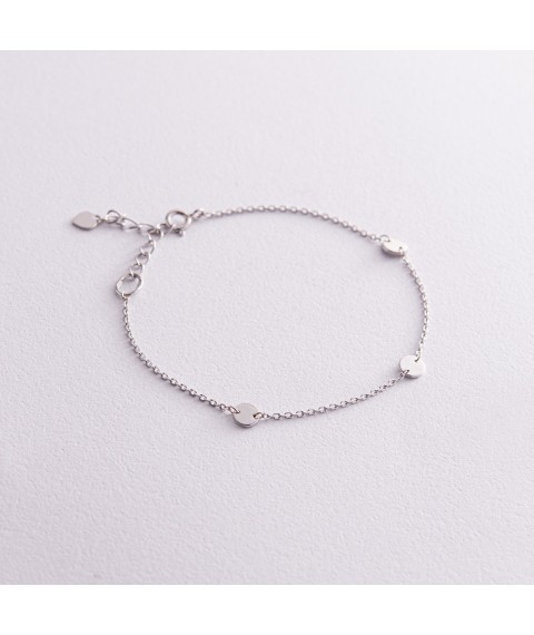 Silver bracelet "Coins" 905-01118 Onix 17