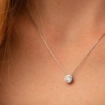 Серебряное колье с фианитом 18556 Онікс  44