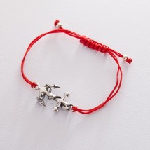 Bracelet with red thread "Anchor" 141312 Onyx 20.5