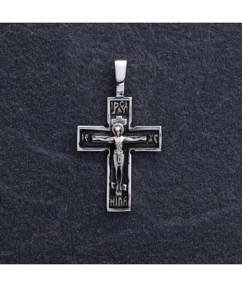 Golden cross with crucifix (blackening) p03794 Onyx