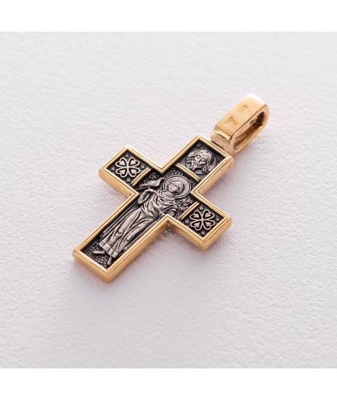 Православный крест "Господь Вседержитель. Св. мученик Трифон" 132907 Онікс