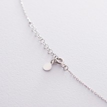 Silver necklace with the letter I 18971b Onix 45