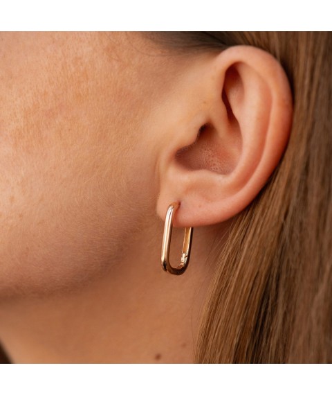 Earrings "Kirsten" in red gold s08922 Onyx