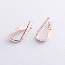 Earrings "Alicia" in red gold s07945 Onyx