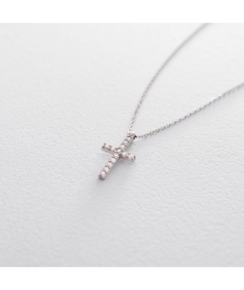 Gold necklace with a cross (cubic zirconia) count00862 Onyx 45