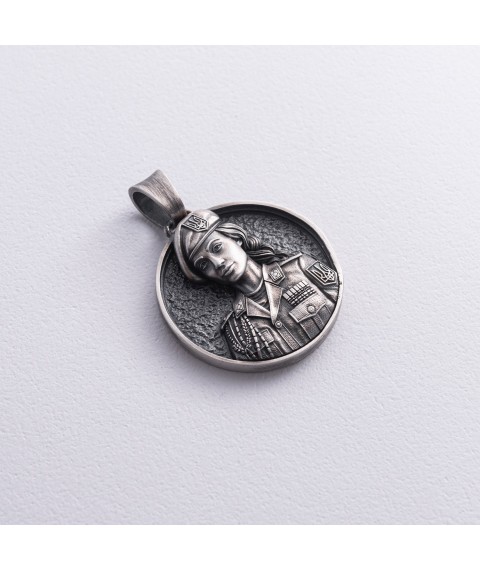 Silver pendant "Ukrainian waste" 1319 Onyx