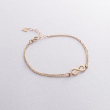 Bracelet "Infinity" in yellow gold b05101 Onix 17