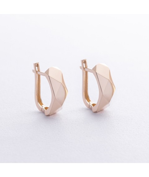 Earrings "Perfection" in yellow gold s08746 Onyx