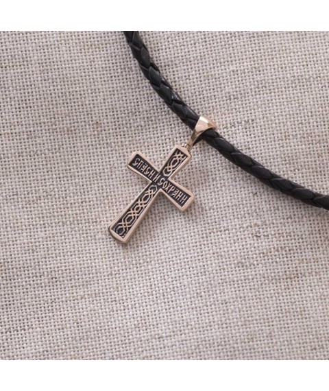 Православний хрест (чорніння) п01613 Онікс