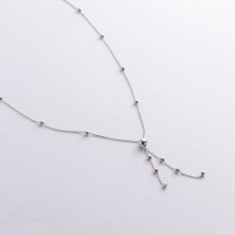 Necklace "Balls" in white gold count02487 Onix 45