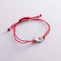 Bracelet with red thread "Baby's feet" 141109 Onyx 19