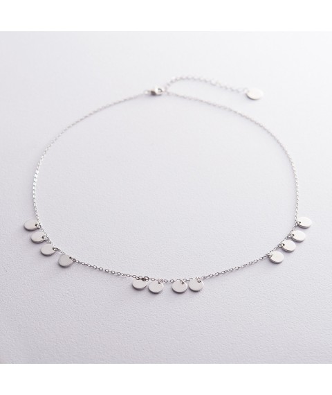 Серебряное колье "Монетки" 18744 Онікс  45
