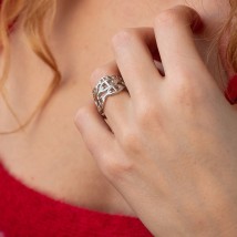 Широкое серебряное кольцо "Helen" 7217 Онікс 16