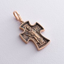 Золотий православний хрестик п02429 Онікс