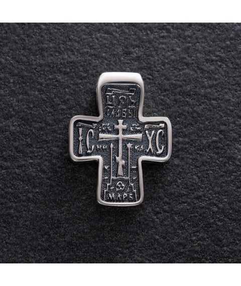 Calvary cross in silver (gilding, blackening) 13327 Onyx