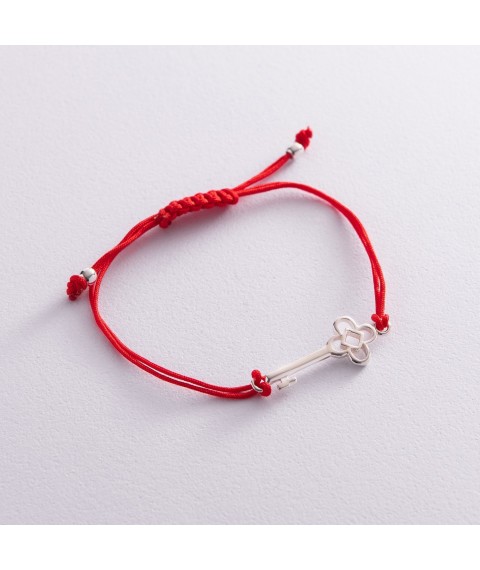 Bracelet with red thread "Clover Key" 141104 Onix 17