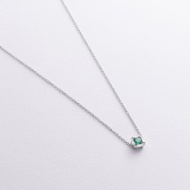 Золотое колье (бриллианты, изумруды) колб0141ca Онікс  45