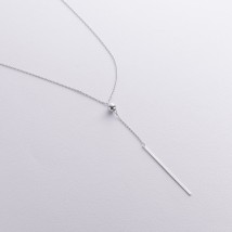 Silver necklace - tie "Ball" 908-01360 Onyx