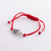 Bracelet with red thread "Hamsa" 141107 Onyx 18