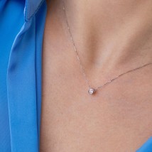 Gold necklace with one stone (diamond) flask0104z Onix 42