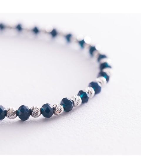 Silver bracelet with artificial lapis lazuli 141515 Onyx 20