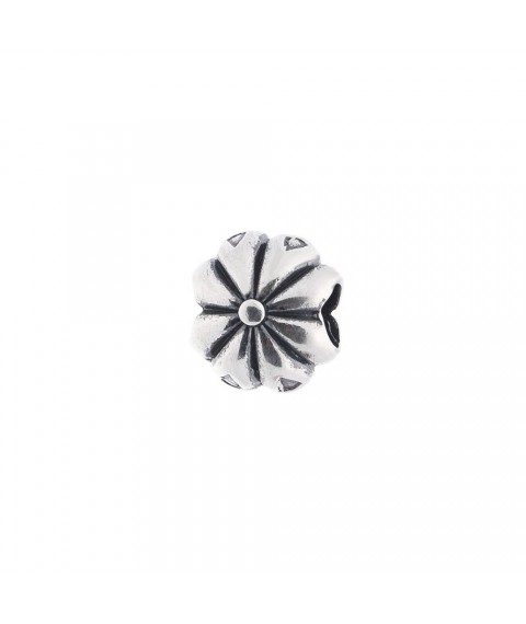 Silver charm "Flower" 132182 Onyx