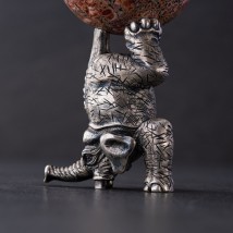 Handmade silver figure "Elephant" 23139 Onyx