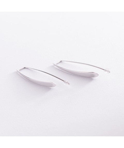 Silver earrings "Mira" 4929 Onyx