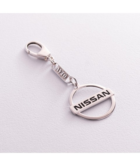 Silver keychain for car "Nissan" 9012.1 Onix