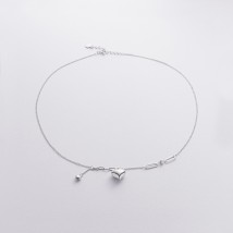 Серебряное колье "Сердечко" 181329 Онікс  43