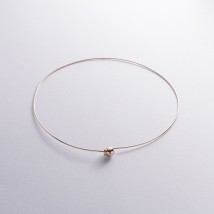 Necklace - choker "Adele" (yellow gold) with ball col02549 Onyx 40