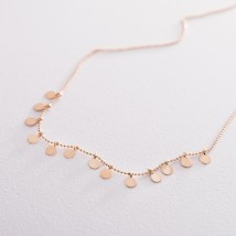 Gold necklace "Coins" count01415 Onyx 40