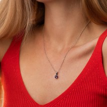 Серебряный кулон с аметистом 3990р-AMET Онікс