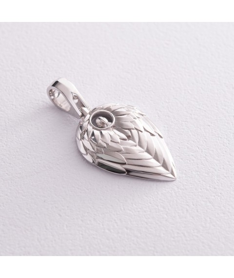 Pendant "Guardian Angel" in white gold 129481121 Onyx