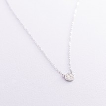 Silver necklace "Zodiac sign Libra" 181052teresi Onix 45