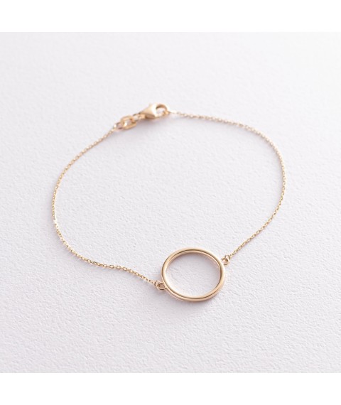 Bracelet "Cycle" in yellow gold b04575 Onix 17