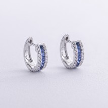 Gold earrings - rings (diamonds, sapphires) sb0505ca Onyx