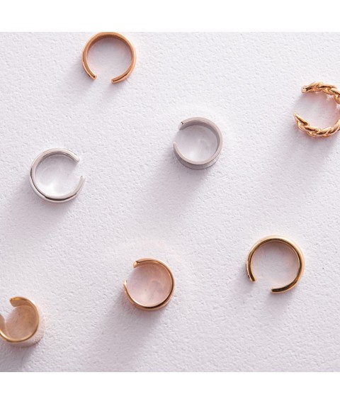Earring - cuff in yellow gold s07475 Onyx