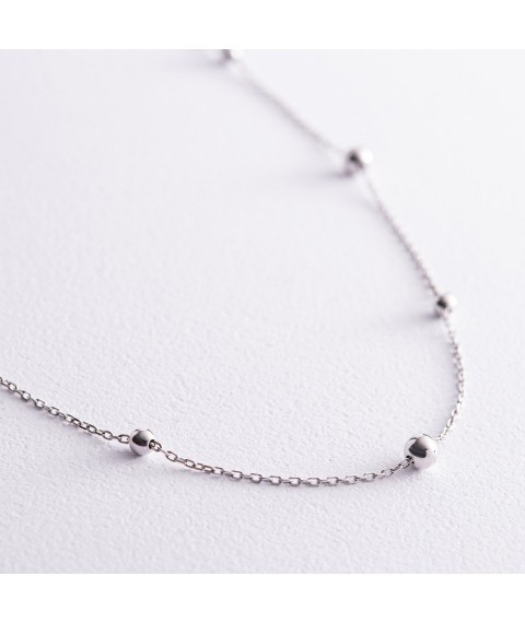 Necklace "Balls" in white gold count02226 Onix 40