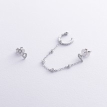 Asymmetrical gold earrings (diamonds) sb0492cha Onyx