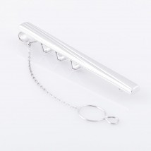White gold tie clip clamp00120 Onyx